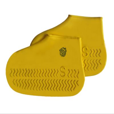SPLANDIN Waterproof Shoe Covers for Kids, Women & Men. Reusable Dustproof & Anti Slip Silicone Rain Shoe Covers, Sustainable & BPA Free. Overshoes Protectors. (Yellow, Medium (Size 6.5-9))