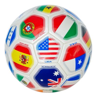 Tripact Inc 2026 World Flag Country World Flag Training Outdoor Soccer Ball Size 5 A Grade - White Color