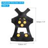 PATIKIL 7.3" Ice Cleats, 4 Pairs Anti-Slip Snow Traction Cleat 10 Steel Studs Crampons Universal Gripper Spikes Claw for Shoes and Boots, Black view 2