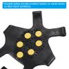 PATIKIL 7.3" Ice Cleats, 4 Pairs Anti-Slip Snow Traction Cleat 10 Steel Studs Crampons Universal Gripper Spikes Claw for Shoes and Boots, Black view 4