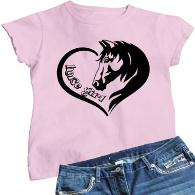 3X-Large Pink Women Horse Girl Loves Horses Gift Idea T-Shirt