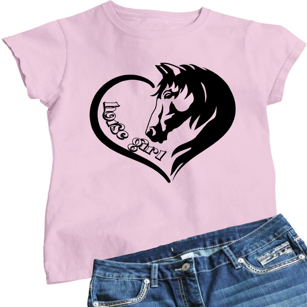 3X-Large Pink Women Horse Girl Loves Horses Gift Idea T-Shirt