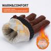 BISON DENIM Winter Sheepskin Leather Gloves for Men, Warm Cashmere Lined Touchscreen Texting Gloves for Driving (Cognac,XX-Large) view 2