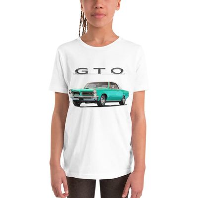 1965 GTO Convertible Classic Car Nostalgia Youth Short Sleeve T-Shirt White