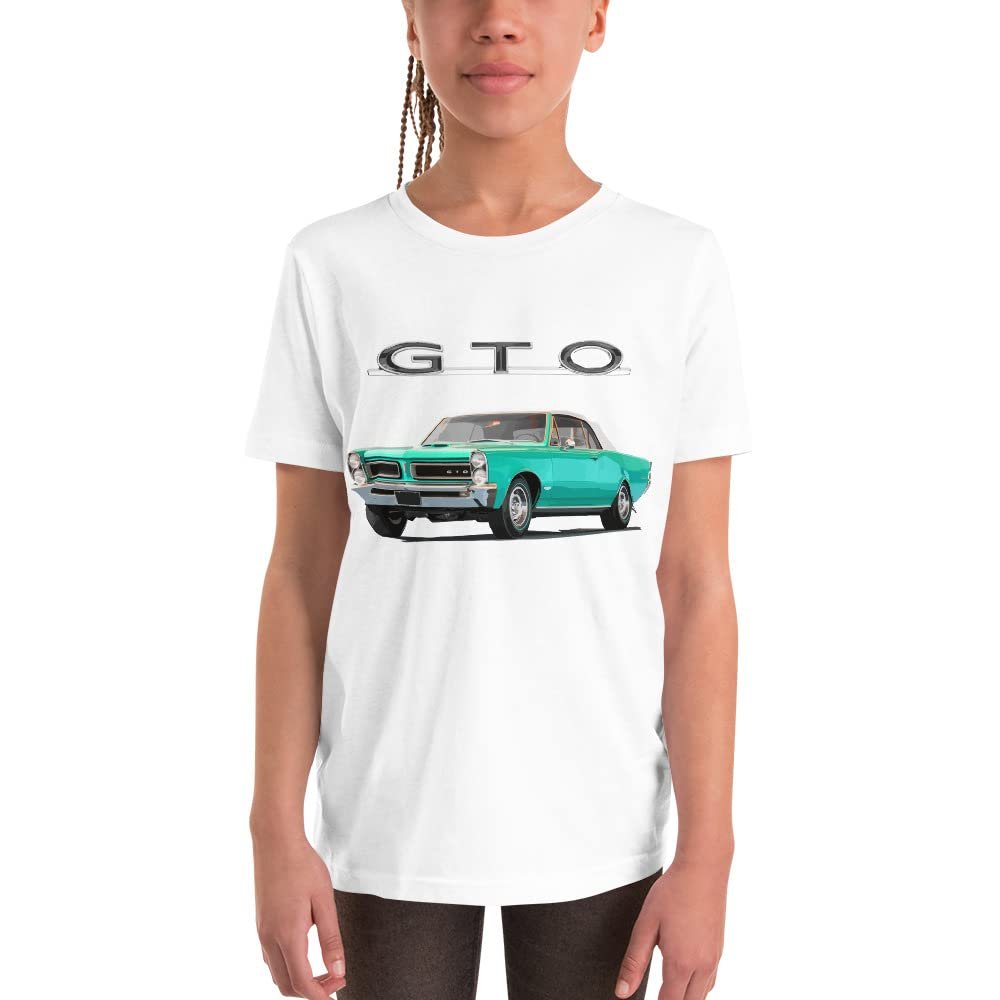 1965 GTO Convertible Classic Car Nostalgia Youth Short Sleeve T-Shirt White