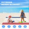 Independence Day Red Blue Stripe Beach Blanket Extra Large 108x84in Outdoor Waterproof Sandproof Picnic Blankets with Stakes Lightweight Beach Mat for Camping Travel Hiking,Farm Retro Freedom Liberty view 3