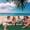 Modern Minimalism Hunter Green Beach Blanket Extra Large 118x108in Outdoor Waterproof Sandproof Picnic Blankets with Stakes Lightweight Beach Mat for Camping Travel Hiking,St Patricks Olive Green view 3