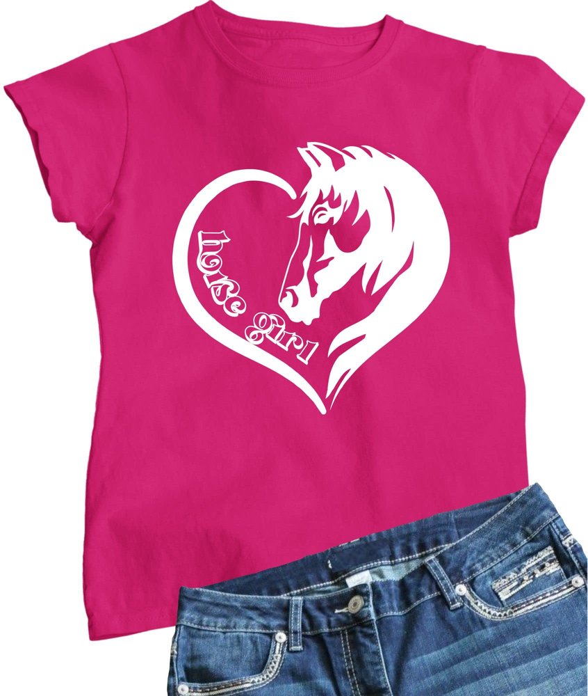 3X-Large Cyber Pink Women Horse Girl Loves Horses Gift Idea T-Shirt