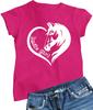 3X-Large Cyber Pink Women Horse Girl Loves Horses Gift Idea T-Shirt view 1