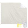 Modern Minimalism Pure Beige Beach Blanket Extra Large 95x80in Outdoor Waterproof Sandproof Picnic Blankets with Stakes Lightweight Beach Mat for Camping Travel Hiking,Cracker Khaki Solid Color view 1