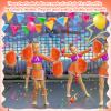 Meooeck 80 Pcs Cheerleading Pom Poms Sports Dance Spirit Cheer Pompoms with Handles Plastic Cheerleader Stuff for Sport Game Gymnastics Football Basketball Sports Team Dance Club Party(Orange) view 4