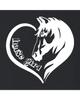 Small Black Youth Horse Girl Loves Horses Gift Idea Crewneck Sweatshirt view 2