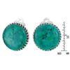 AeraVida Classic 18mm Round Swirl Chrysocolla Button .925 Sterling Silver Clip-On Earrings | Elegant Sterling Silver Chrysocolla Clip-On Earrings for Women view 4