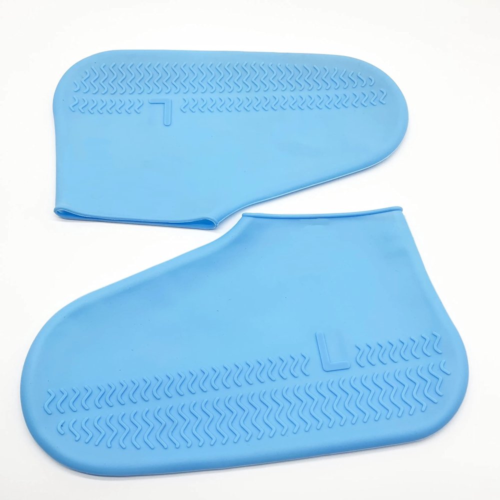 SPLANDIN Waterproof Shoe Covers for Kids, Women & Men. Reusable Dustproof & Anti Slip Silicone Rain Shoe Covers, Sustainable & BPA Free. Overshoes Protectors. (Blue, Medium (Size 6.5-9))