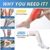 2 Pairs Anti Embolism Ted Hose Compression Stockings Thigh High Compression Socks 15-20 mmHg for Women and Men with Inspect Toe Hole view 3