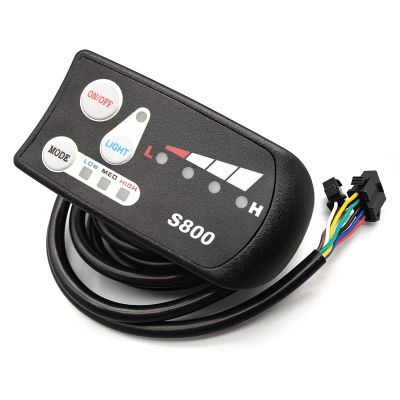 Ebike LED Display Screen,36V 48V LCD Display for Electric Bicycle LED S800, Electric Bike Scooter Display Meter E-Bike Accessorieswith 5 Pin SM Plug (48V S800)