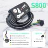 Ebike LED Display Screen,36V 48V LCD Display for Electric Bicycle LED S800, Electric Bike Scooter Display Meter E-Bike Accessorieswith 5 Pin SM Plug (48V S800) view 4