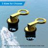 Boat Drain Plug Marine Brass Screw Type Compression Handle Plug Hulls Livewell Bilge Transom, Locks in Place for Yacht (1-1/4") view 2