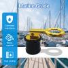 Boat Drain Plug Marine Brass Screw Type Compression Handle Plug Hulls Livewell Bilge Transom, Locks in Place for Yacht (1-1/4") view 3