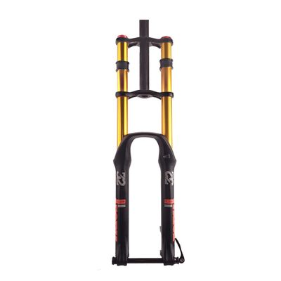 BOXKAT 27.5inch Double Shoulder Mountain Bike Front Fork, 15 * 100 Mm Thru Axle Magnesium Alloy 29" Suspension Fork (Color : Gold Tube, Size : 29)