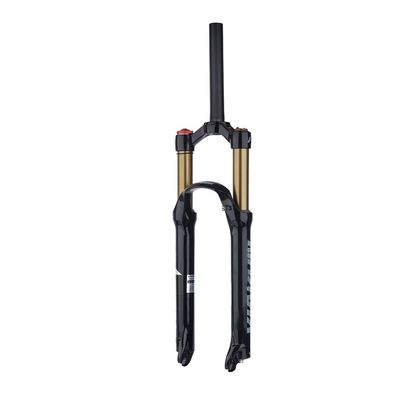 BOXKAT Air Front Fork Straight Tube Manual Lockout Remote Lockout Magnesium Alloy 26/27.5/29" Mountain Bike Suspension Forks (Color : Gold Tube, Size : 27.5 INCH_Manual)
