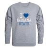 W Republic I Love Indiana State University Sycamores Fleece Crewneck Sweatshirts - Heather Grey, Small view 1