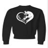 X-Large Black Youth Horse Girl Loves Horses Gift Idea Crewneck Sweatshirt view 1