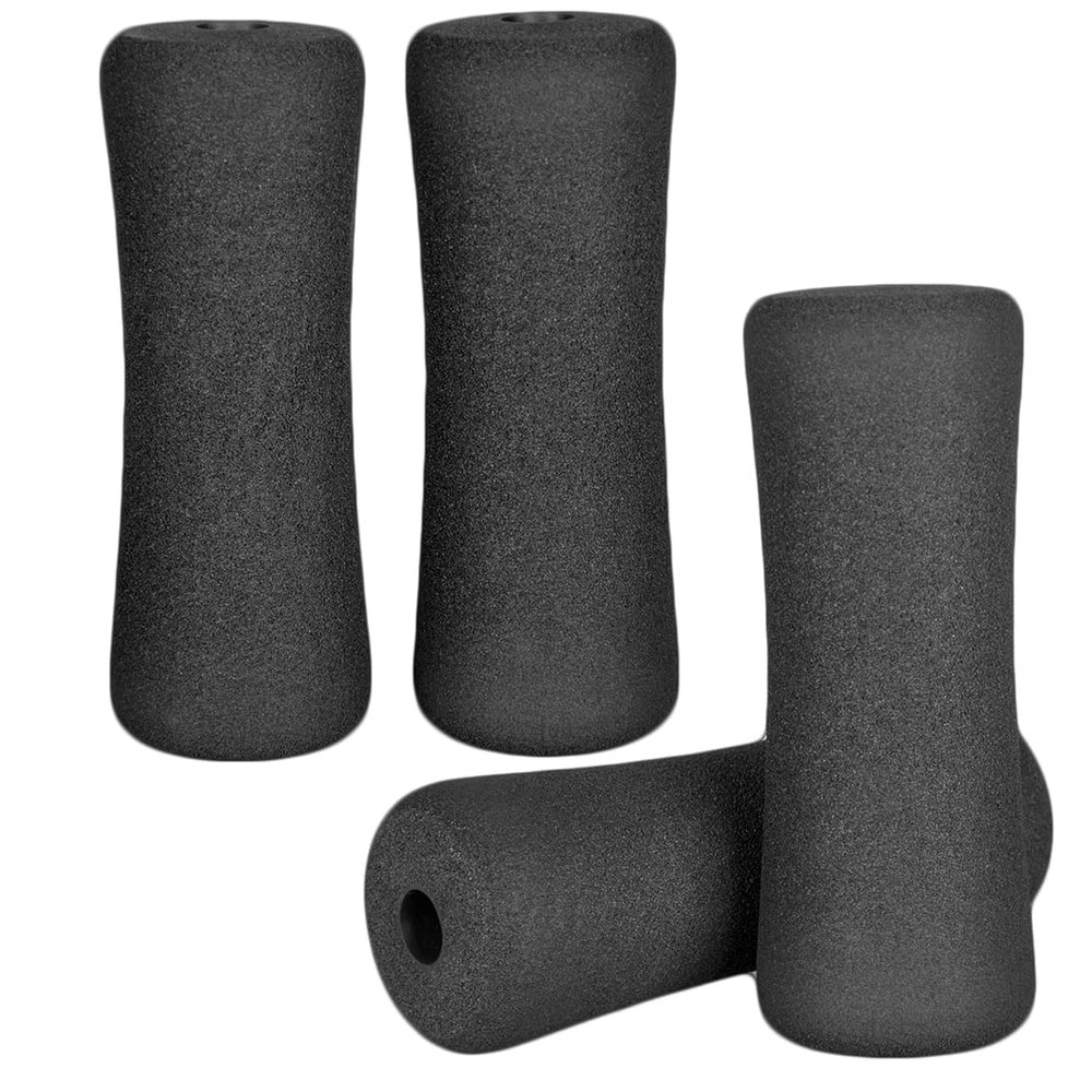 Foam Foot Pads Rollers Two Pair for Home Gym Exercise Machines Equipments Replacements with 1 Inch(2.5cm) Rod (Foam 8.66" X 3.15" Od X 0.87" Id)