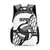 SunFancyCustom Personalized Custom Volleyball Black White Backpack Lightweight Travel Hiking Causual Bag With Name view 1