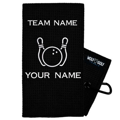 Personalized Bowling Towel - Bowling Ball Towel - Bowling Accessories for Men - Bowling Accessories for Women - Bowling Gift - Custom Bowling Towels