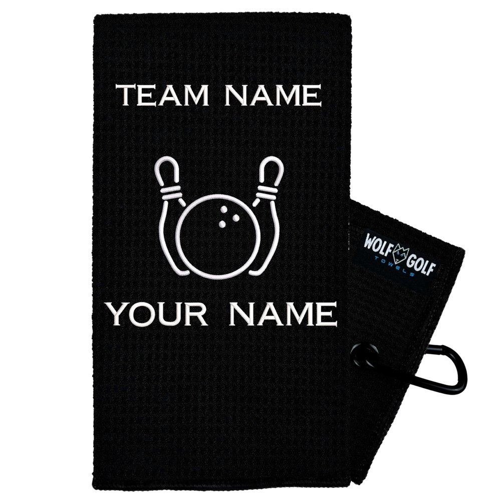 Personalized Bowling Towel - Bowling Ball Towel - Bowling Accessories for Men - Bowling Accessories for Women - Bowling Gift - Custom Bowling Towels