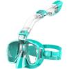 Snorkel Mask Foldable Diving Mask Set with Dry Top System and Camera Mount Anti-Fog Snorkeling Gear L and Green view 1
