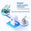 Snorkel Mask Foldable Diving Mask Set with Dry Top System and Camera Mount Anti-Fog Snorkeling Gear L and Green view 4