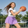 Auranso Girls Flowy Shorts with Pocket 2-in-1 Athletic Running Butterfly Shorts Light Purple 9-10 Years view 3