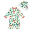 upandfast Baby/Toddler Girls Sunsuit Swimsuit with Snap Bottom UPF 50+ Infant One Piece Rashguard Swimwear (Cute Lemon, 12-18 Months) view 1