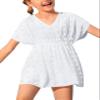 Girls Swimwear Cover Ups Kids Beach Bathing Suit Coverups Cute Sweet Bikini Swimsuit Tunic Dress with Swiss Dot view 1