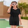 Girls Swimwear Cover Ups Kids Beach Bathing Suit Coverups Cute Sweet Bikini Swimsuit Tunic Dress with Swiss Dot view 4