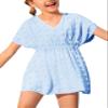 Girls Swimwear Cover Ups Kids Beach Bathing Suit Coverups Cute Sweet Bikini Swimsuit Tunic Dress with Swiss Dot view 1