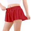Auranso Girls Flowy Shorts with Pocket 2-in-1 Athletic Running Butterfly Shorts Red 7-8 Years view 2