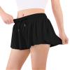 Auranso Girls Flowy Shorts with Pocket 2-in-1 Athletic Running Butterfly Shorts Black 11-12 Years view 2
