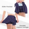 Auranso Girls Flowy Shorts with Pocket 2-in-1 Athletic Running Butterfly Shorts Navy 9-10 Years view 4