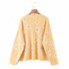 Hyipels Women's Long Sleeve Cardigan Sweater,Cute Y2K Top Knit Colorful Patterned V Neck Button Outwear S~XL view 3