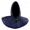 Medieval Padded Arming Hood with Collar Navy Blue view 1