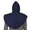 Medieval Padded Arming Hood with Collar Navy Blue view 4