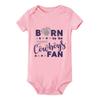 Born to Be A Daddy Cowboys Fan Baby Short Sleeve Playsuit Newborn Bodysuit Outfit Clothes D-Pink view 1