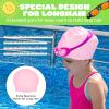 YOGINGO 2 Pack Extra Large Swim Cap Kids - for Long Hair/Short Hair, Braids and Dreadlocks Silicone Caps Girls&Boys, Swimming 6-14, Keep Hair Dry(Black+Pink) view 4