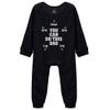 Yeavomeny with Instructions for Dad Baby Long Sleeve Playsuit Newborn Bodysuit Outfit Clothes K-Black view 1