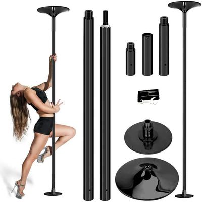 Multicolour 45mm Professional Steel Dancing Pole with Adjustable Height Rotating Fixed Dual Use Portable Removable Dance Pole Kit Bar Training Dance X-Pole for Exercise Club Party Pub Home,