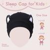 Hat Hut Kids Satin Bonnet Silk Bonnet for Baby Girl Sleep Cap for Toddler Curly Hair Adjustable Silk Lined Beanie with Ears (Black Cat Kids) view 2
