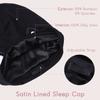 Hat Hut Kids Satin Bonnet Silk Bonnet for Baby Girl Sleep Cap for Toddler Curly Hair Adjustable Silk Lined Beanie with Ears (Black Cat Kids) view 3